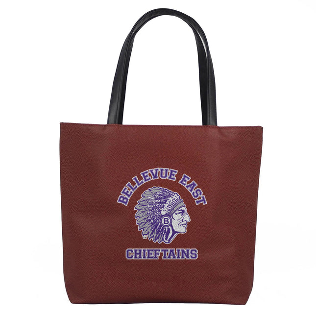 Bellevue East Chieftains Football Tote Handbag - Authentic Series
