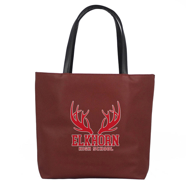 Elkhorn High School Antlers Football Tote Handbag - Authentic Series