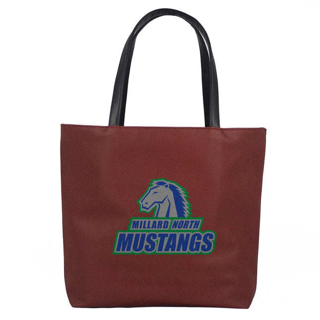Millard North Mustangs Football Tote Handbag - Authentic Series