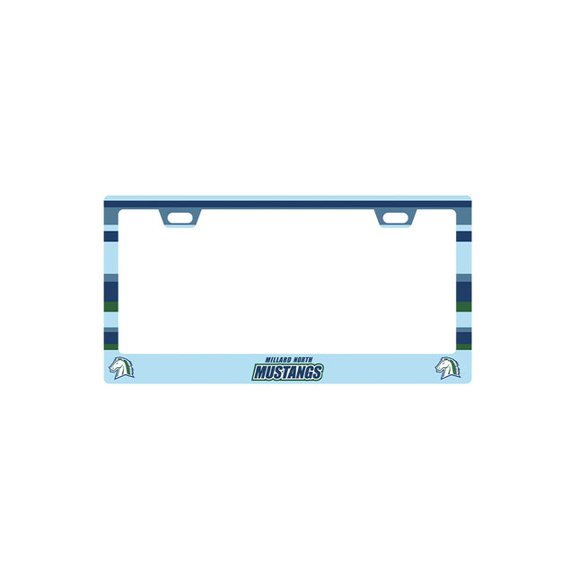 Millard North Mustangs High School License Plate Frame (2 Hole Mount)