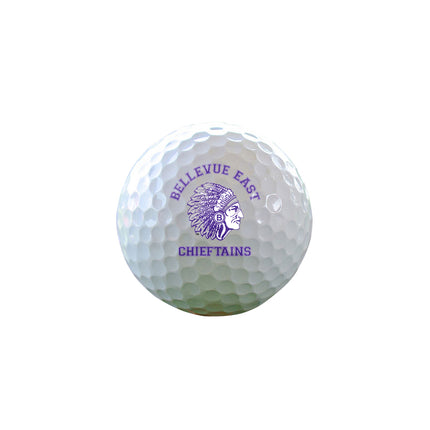 Bellevue East Chieftains Golf Sleeve of 3 Golf Balls - Authentic Series