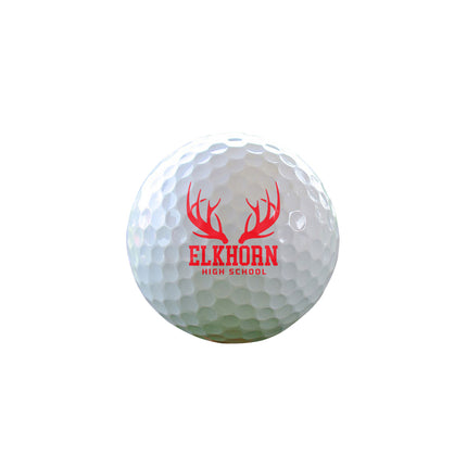 Elkhorn High School Antlers Golf Sleeve of 3 Golf Balls - Authentic Series