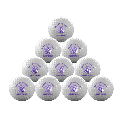 Bellevue East Chieftains Golf One Dozen Golf Balls - Authentic Series