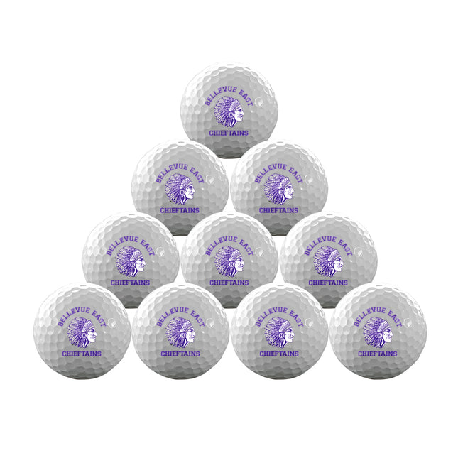 Bellevue East Chieftains Golf One Dozen Golf Balls - Authentic Series