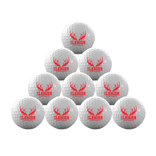 Elkhorn High School Antlers Golf One Dozen Golf Balls - Authentic Series