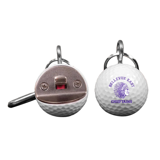 Bellevue East Chieftains Golf Ball Bottle Opener - Authentic Series