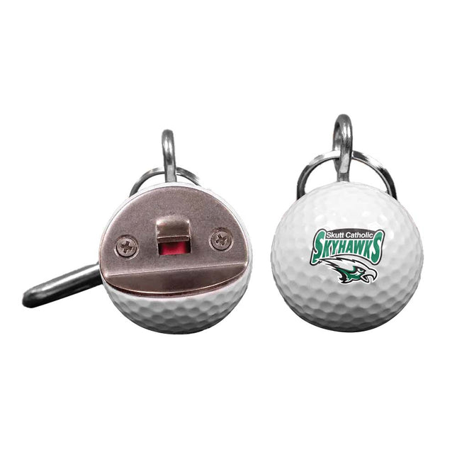 Skutt Catholic SkyHawks Golf Ball Bottle Opener - Authentic Series