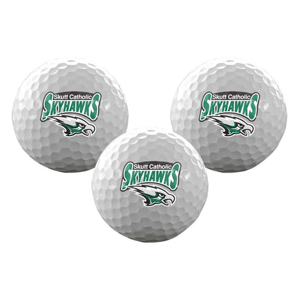 Skutt Catholic SkyHawks Golf Sleeve of 3 Golf Balls - Authentic Series