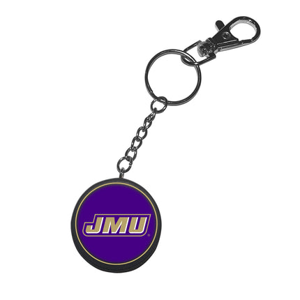 James Madison University Dukes Mini Puck Keychain - Authentic Series