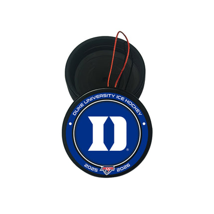 Duke University Blue Devils Hockey Puck Ornament - Authentic Series