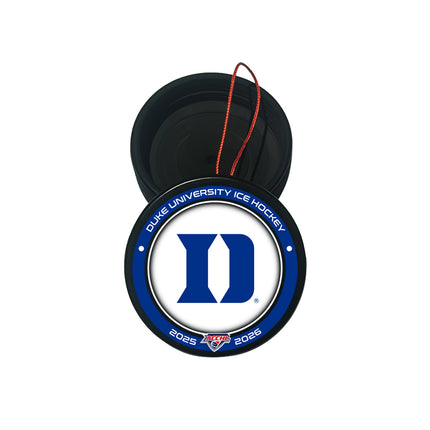 Duke University Blue Devils Hockey Puck Ornament 2-Pack Bundle - Authentic Series