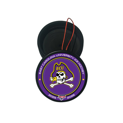 East Carolina Pirates Hockey Puck Ornament - Authentic Series