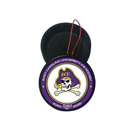 East Carolina Pirates Hockey Puck Ornament 2-Pack Bundle - Authentic Series