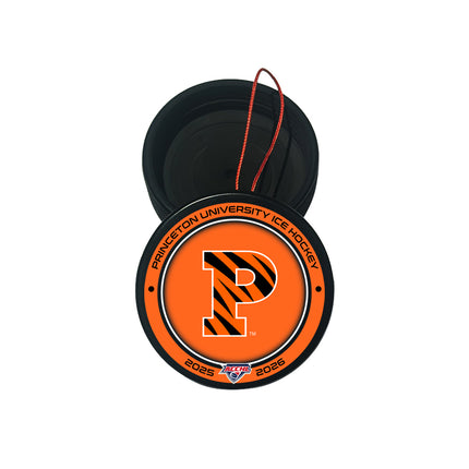 Princeton Tigers Hockey Puck Ornament - Authentic Series