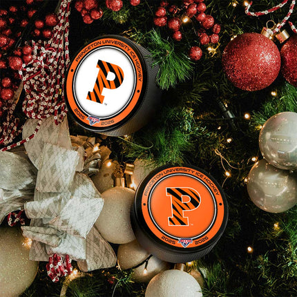 Princeton Tigers Hockey Puck Ornament 2-Pack Bundle - Authentic Series