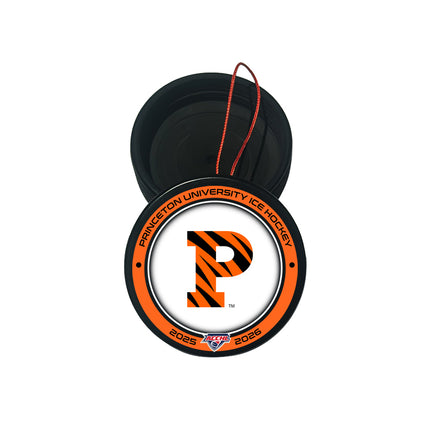 Princeton Tigers Hockey Puck Ornament - Authentic Series