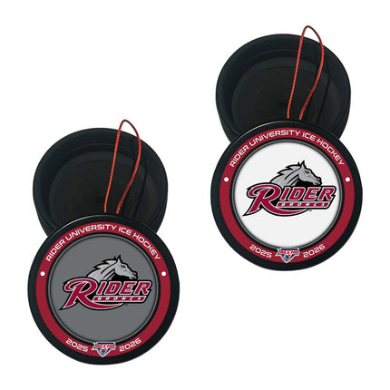 Rider Broncs Hockey Puck Ornament 2-Pack Bundle - Authentic Series