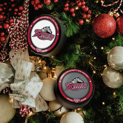 Rider Broncs Hockey Puck Ornament 2-Pack Bundle - Authentic Series