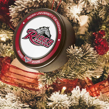 Rider Broncs Hockey Puck Ornament - Authentic Series