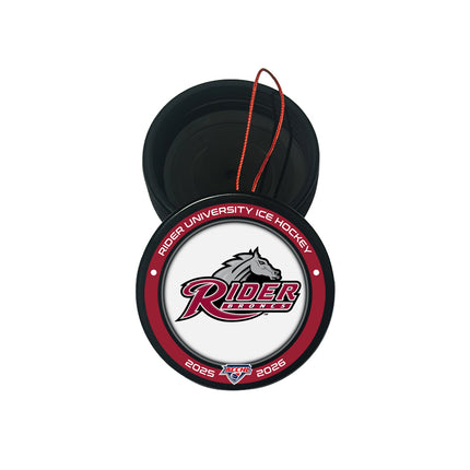 Rider Broncs Hockey Puck Ornament 2-Pack Bundle - Authentic Series