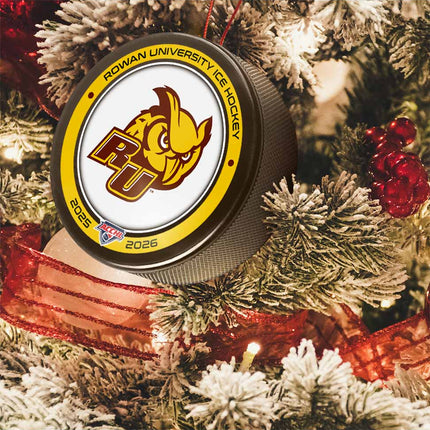 Rowan University The Profs. Hockey Puck Ornament - Authentic Series