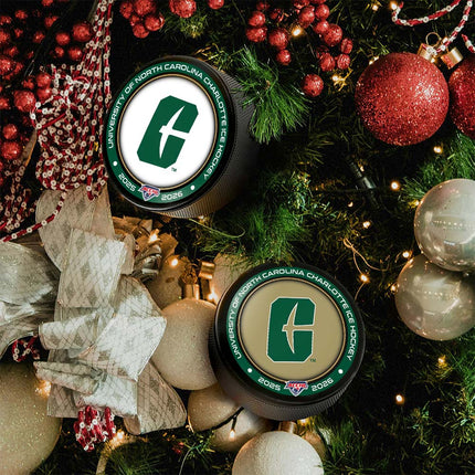 Charlotte 49ers Hockey Puck Ornament 2-Pack Bundle - Authentic Series