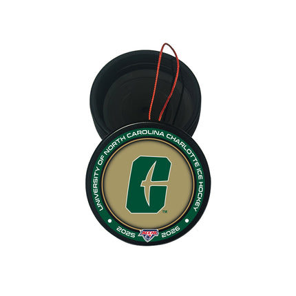 Charlotte 49ers Hockey Puck Ornament 2-Pack Bundle - Authentic Series