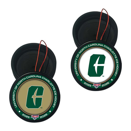 Charlotte 49ers Hockey Puck Ornament 2-Pack Bundle - Authentic Series
