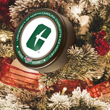 Charlotte 49ers Hockey Puck Ornament - Authentic Series