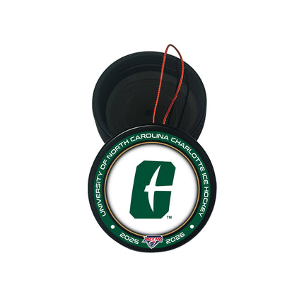 Charlotte 49ers Hockey Puck Ornament 2-Pack Bundle - Authentic Series