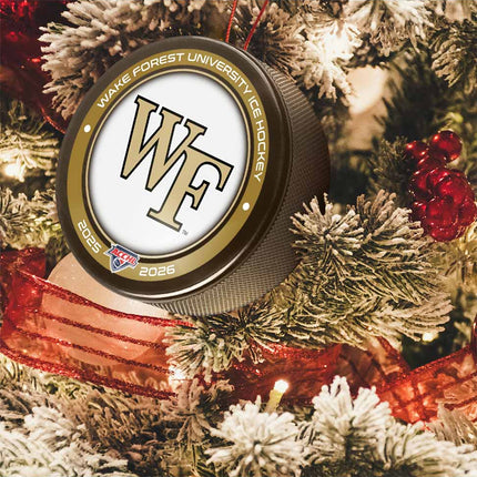 Wake Forest Demon Deacons Hockey Puck Ornament - Authentic Series