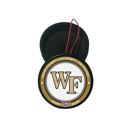 Wake Forest Demon Deacons Hockey Puck Ornament 2-Pack Bundle - Authentic Series