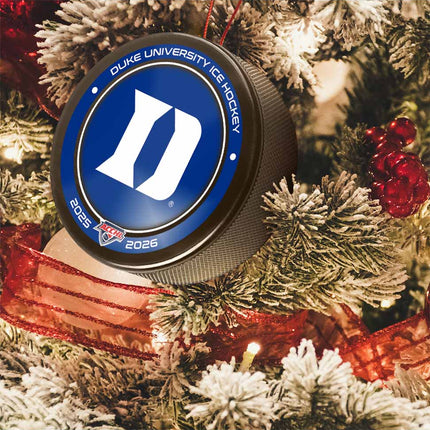 Duke University Blue Devils Hockey Puck Ornament - Authentic Series