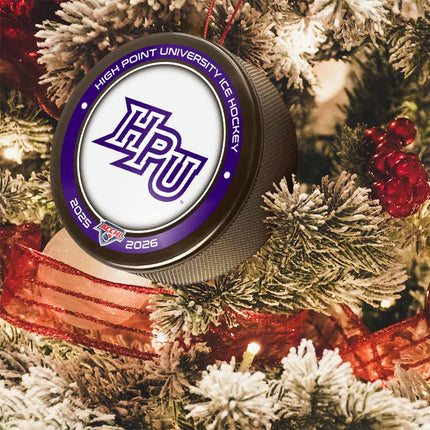 High Point University Panthers Hockey Puck Ornament - Authentic Series