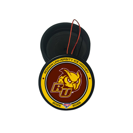 Rowan University The Profs. Hockey Puck Ornament - Authentic Series