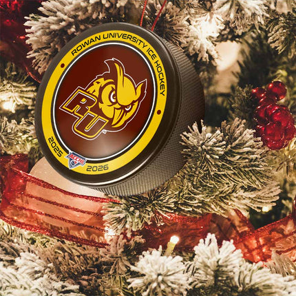 Rowan University The Profs. Hockey Puck Ornament - Authentic Series