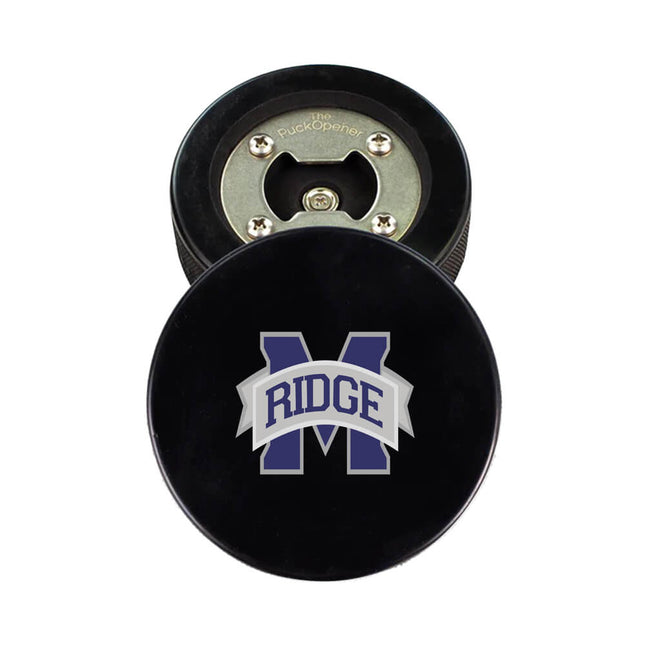Marriotts Ridge Mustangs Hockey Puck Opener - Authentic Series