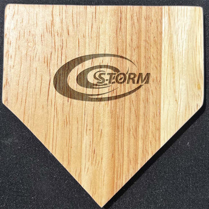 Elkhorn South Storm Wood Home Plate Coasters “Laser Etched”