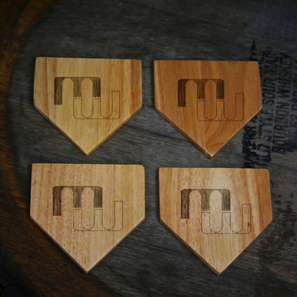 Millard West Wildcats Wood Home Plate Coasters “Laser Etched”
