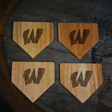 Westside High School Warriors Wood Home Plate Coasters “Laser Etched”