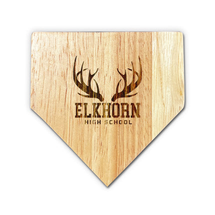 Elkhorn High School Antlers Wood Home Plate Coasters “Laser Etched”