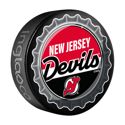 New Jersey Devils Hockey Puck Bottle Opener