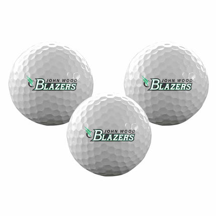 John Wood Community College Blazers Golf Sleeve of 3 Golf Balls - Authentic Series