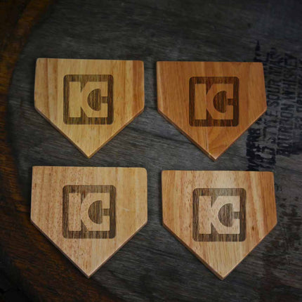 Kaskaskia College Blue Devils Baseball Home Plate Coasters “Laser Etched”