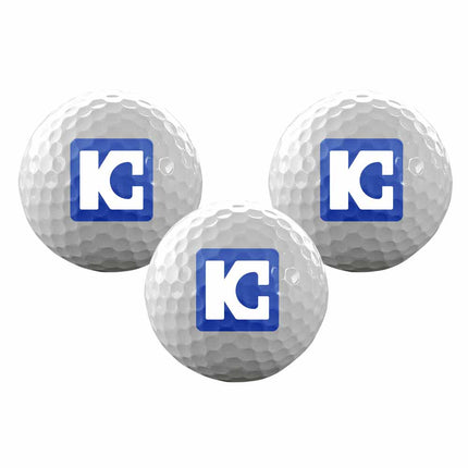 Kaskaskia College Blue Devils Golf Sleeve of 3 Golf Balls - Authentic Series