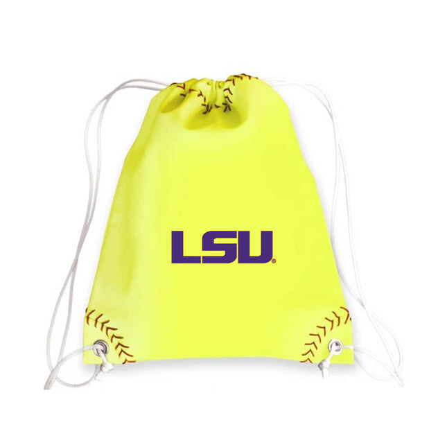 LSU Tigers Softball Drawstring Bag - Authentic Series