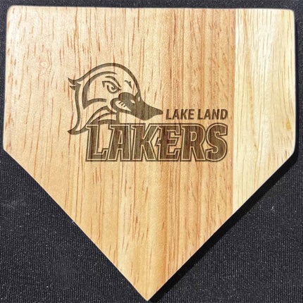 Lake Land College Lakers Baseball Home Plate Coasters “Laser Etched”