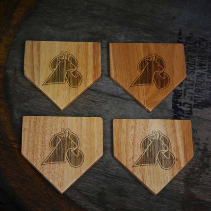 Lamar Community College Runnin' Lopes Baseball Home Plate Coasters “Laser Etched”