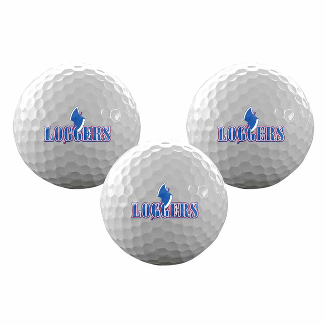 Lincoln Land Community College Loggers Golf Sleeve of 3 Golf Balls - Authentic Series