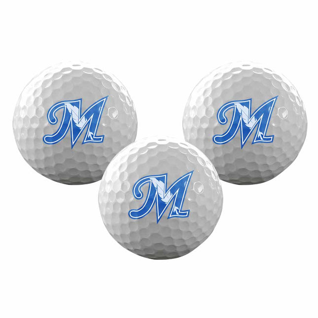 McCook Community College Indians Golf Sleeve of 3 Golf Balls - Authentic Series